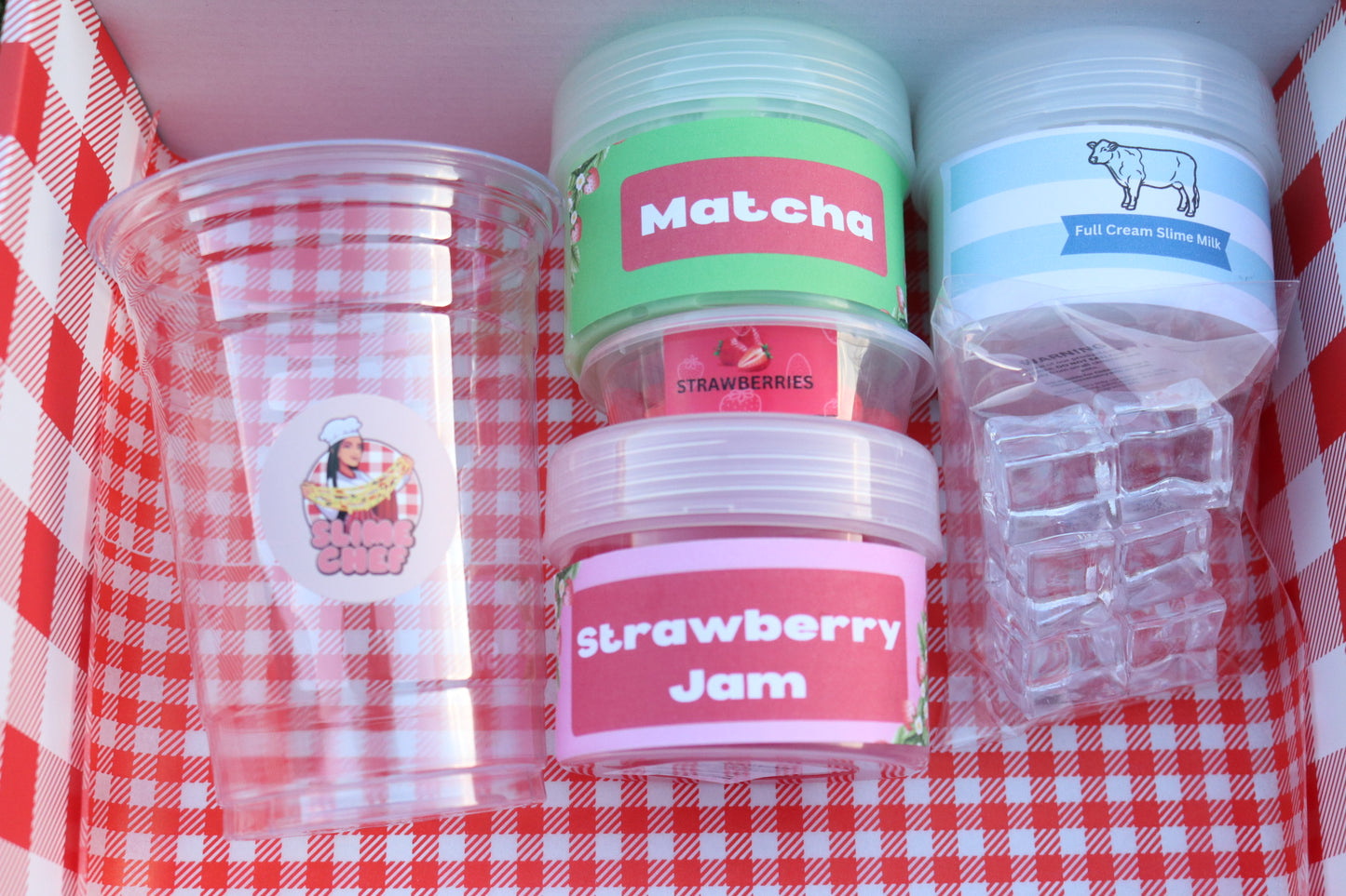 Strawberry Matcha Slime Food Kit Aus- Slime Chef