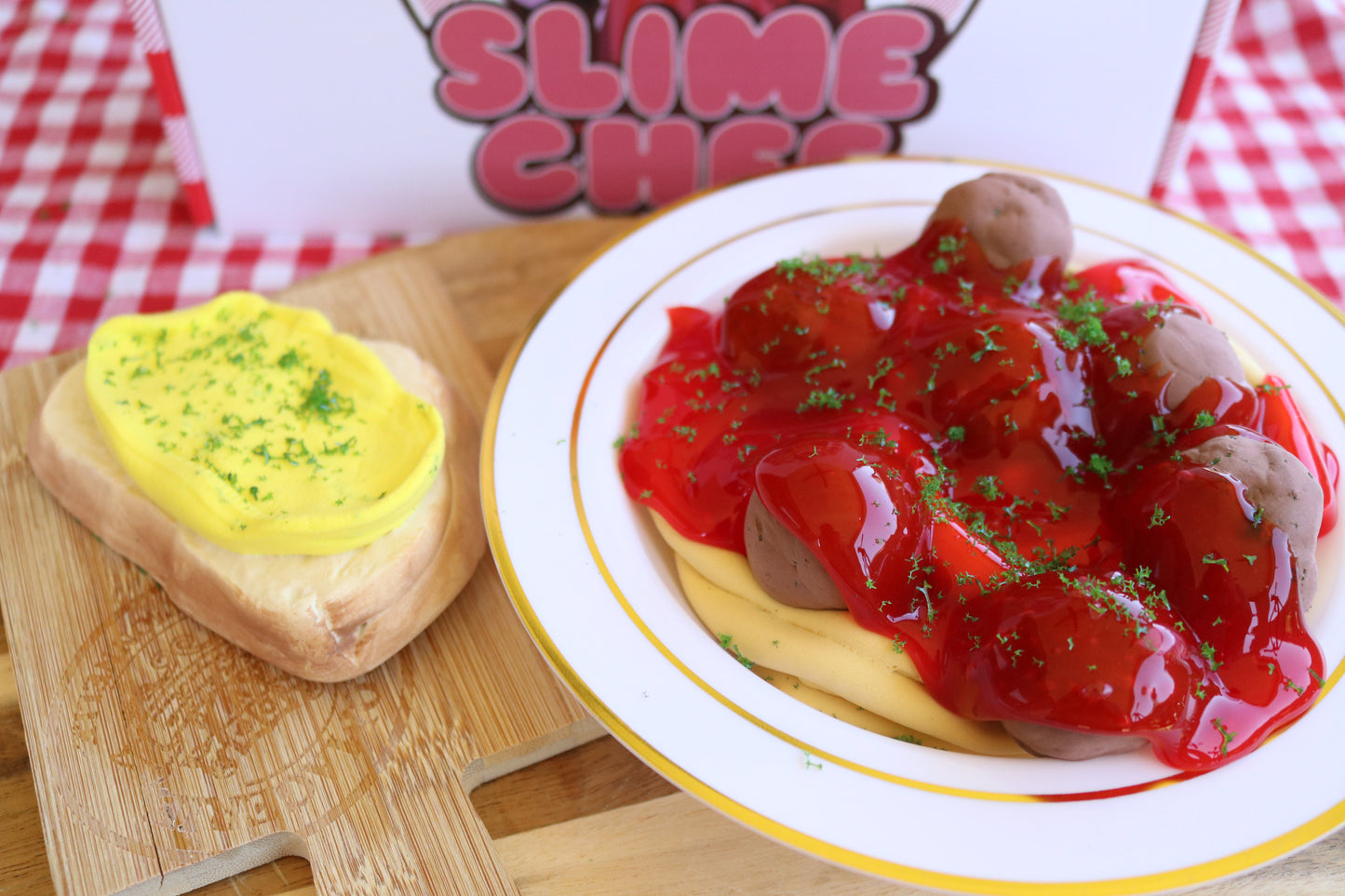 slime spaghetti and meatballs kit- slime chef