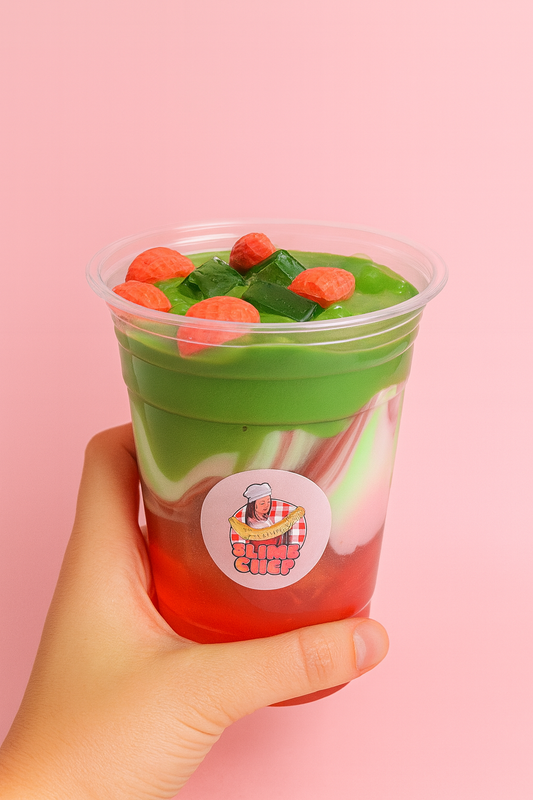 slime strawberry matcha kit, slime baking kit