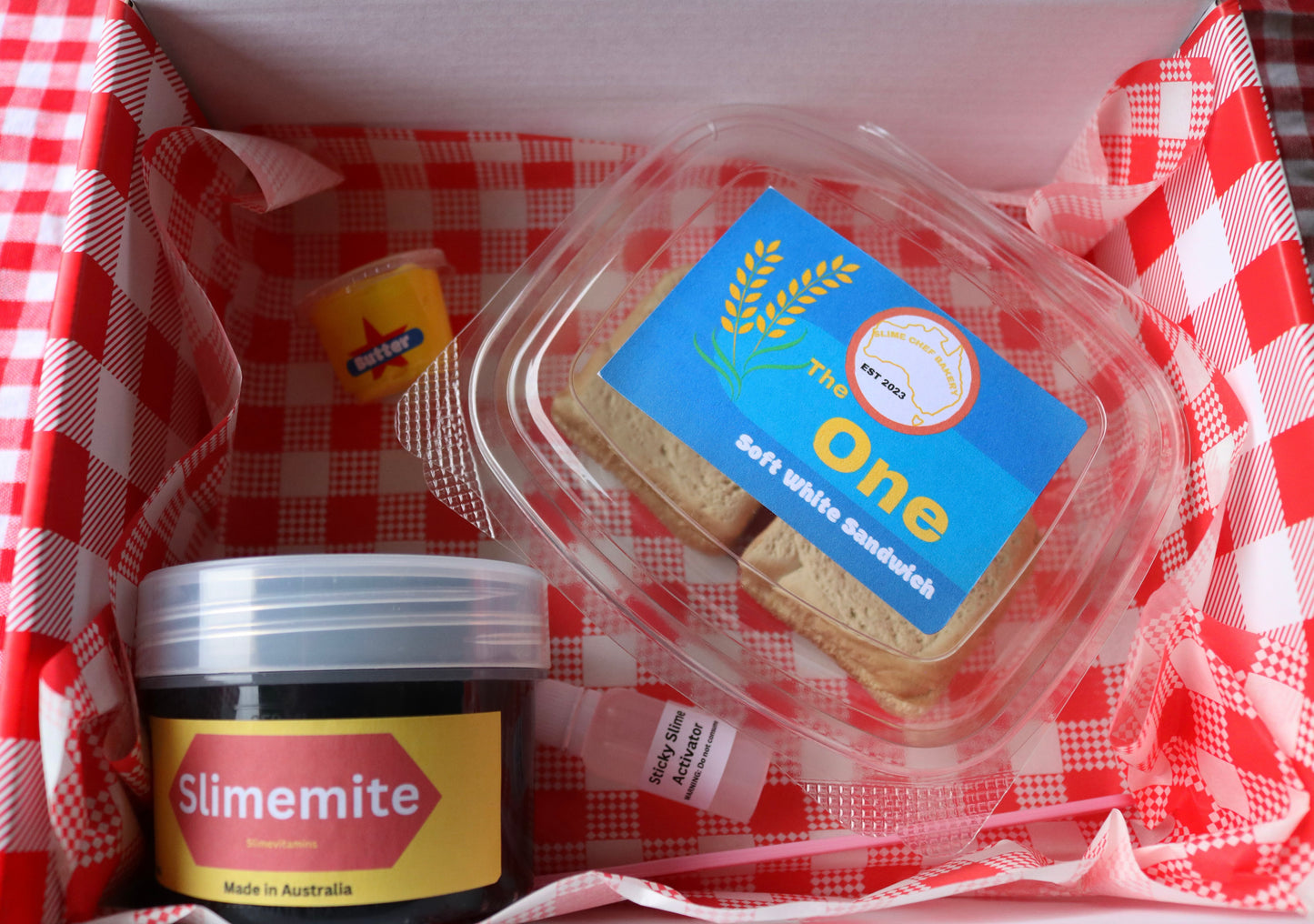 slime vegemite, bread and butter- slime chef